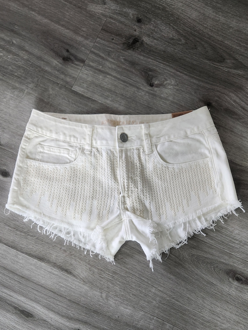 NWT American Eagle Ivory Sequin Festival Shortie Size 6